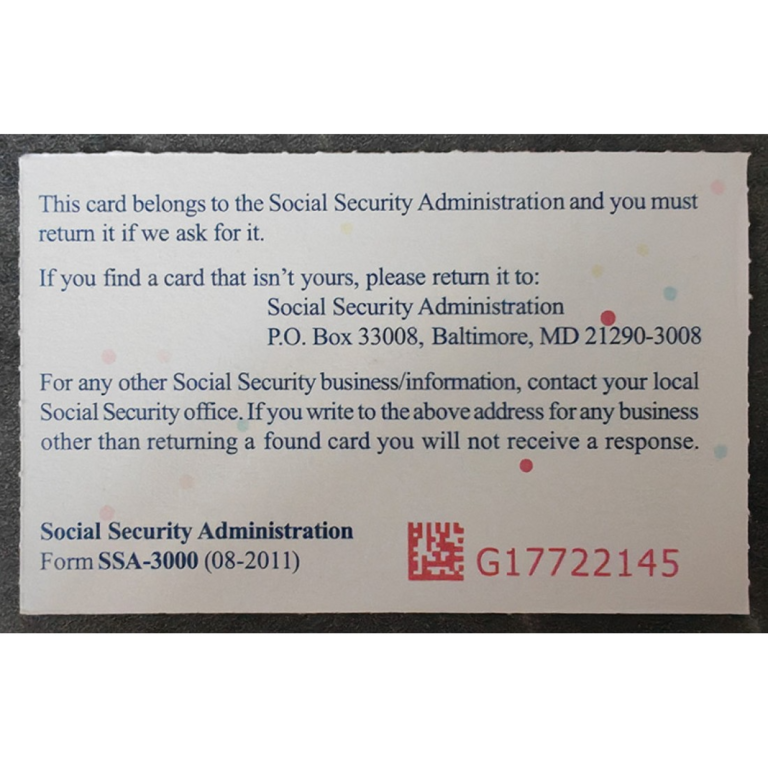 SSN Card - Image 3